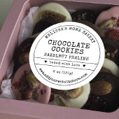 Cookies Label Rustic  Zwart & Wit