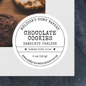 Cookies Label Rustic  Zwart & Wit