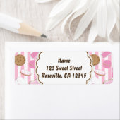Cookies & Lait Rose Girls Étiquette de adresse (En situation)