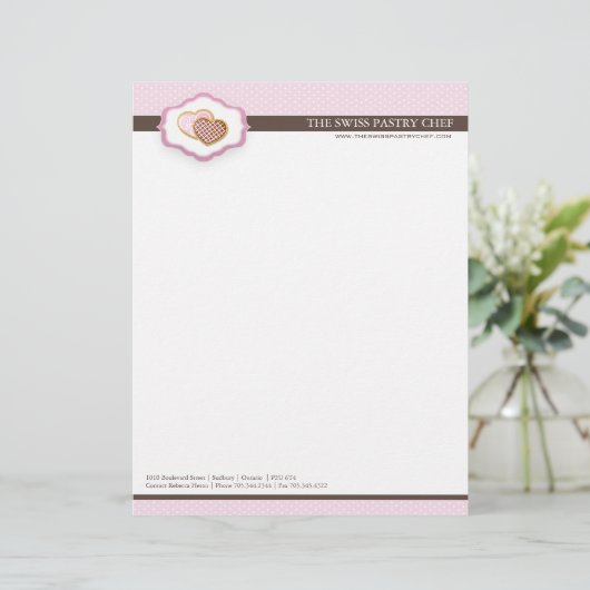 Cookies Letterhead Custom Briefhoofd (Staand voorkant)