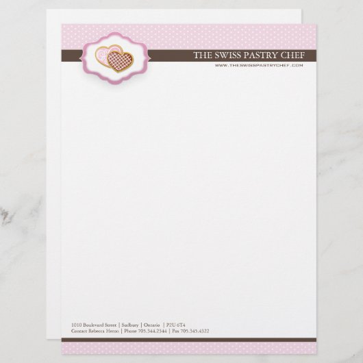 Cookies Letterhead Custom Briefhoofd (Voorkant / Achterkant)