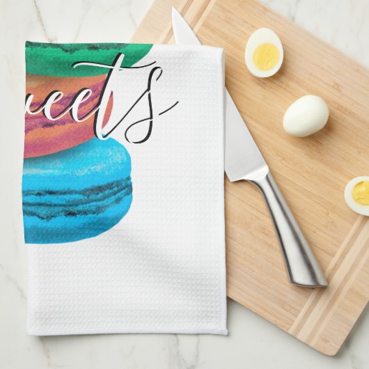 Cookies macarons français conception de serviettes (Quart Plié)