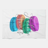 Cookies macarons français conception de serviettes (Horizontal)