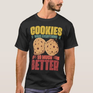 Cookies maken alles cookie eter retro cookie t-shirt