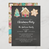Cookies modernes Noël Fête Invitation (Devant / Derrière)