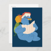 Cookies Monster Lire Une Carte (Devant / Derrière)