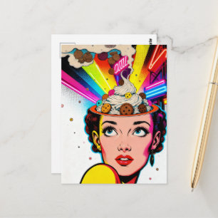 Cookies op haar geest Surrealistisch Briefkaart