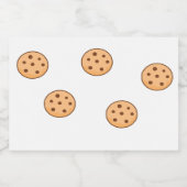 Cookies patroon op wit voedselcontainer etiket (Enkel label)