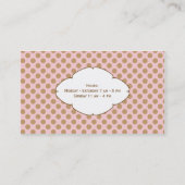 Cookies Photo Bakery Carte de visite (Dos)