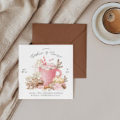 Cookies roses et cacao Invitation de fête