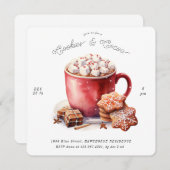 Cookies rustiques et cacao Fête Invitation (Devant / Derrière)