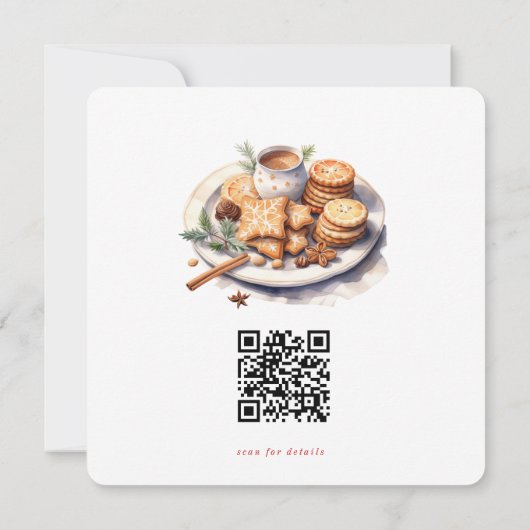 Cookies rustiques et cacao Fête Invitation (Dos)