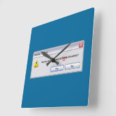 Cookies verwijderen vierkante klok (Hoek)