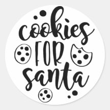 Cookies voor santa, Kerst sticker