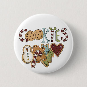 Cookies voor Santa Tshirts en geschenken Ronde Button 5,7 Cm