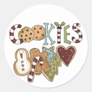 Cookies voor Santa Tshirts en geschenken Ronde Sticker