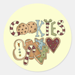 Cookies voor Santa Tshirts en geschenken Ronde Sticker
