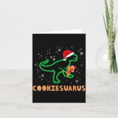 Cookiesaurus Christmas Dinosaur Rex Sugar Cookie Kaart (Voorkant)