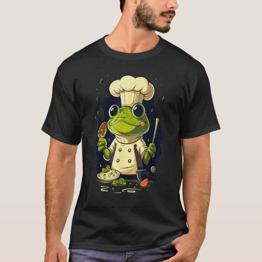 Cooking Frog Restaurant cook on Frog chef T-shirt (Voorkant)