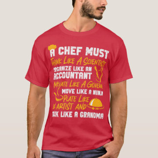 Cooking Kitchen Chef Een Chef moet denken als een T-shirt