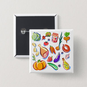 Cooking Vierkante Button 5,1 Cm