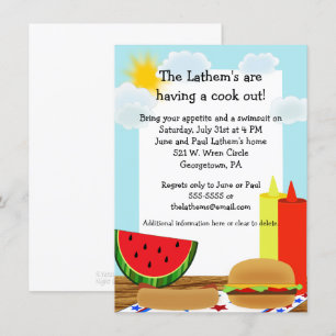 Cookout Fun-uitnodiging Kaart