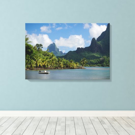 Cook's Bay, Moorea canvas print (Insitu (Houten vloer))