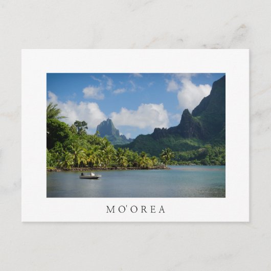 Cook's Bay, Moorea carte postale texte blanc (Devant)