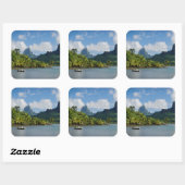 Cook's Bay, Moorea vierkante sticker (Vel)