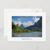 Cook's Bay, Moorea White text briefkaart (Voorkant / Achterkant)