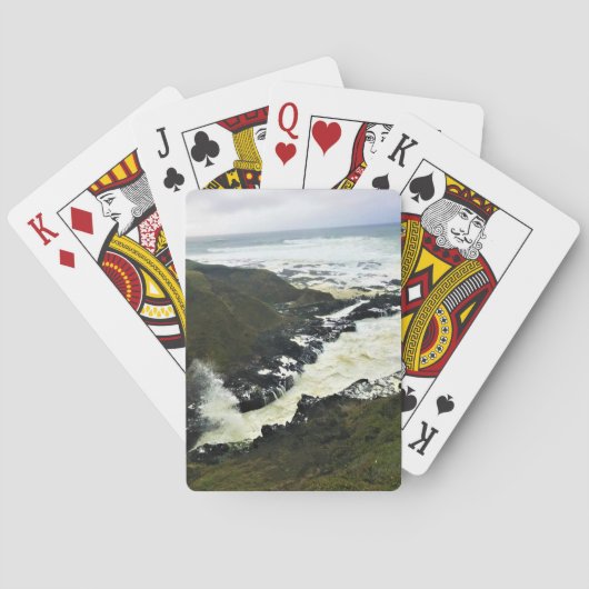 Cook's Chasm, Cape Perpetua, Oregon Coast Pokerkaarten (Achterkant)