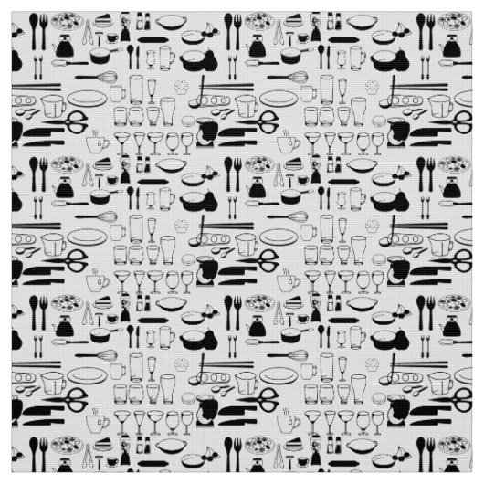 Cookware Kitchen Black White Stof (Swatch)
