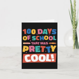 Cool 100 dagen van school 100th dag studenten jong kaart