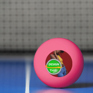 COOL! 1 Ster Ping Pong Ball - Roze - Aangepast