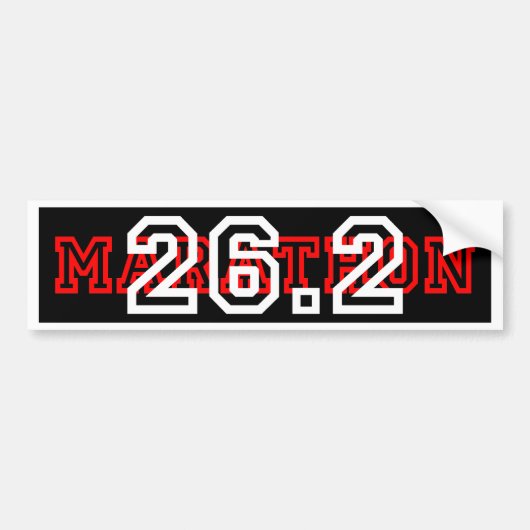 Cool 26.2 Marathon Bumpersticker (Voorkant)