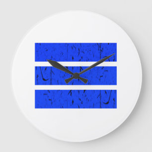 Cool 3-lijnsymbool Uniformiteit en harmonie kleu Grote Klok