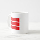 Cool 3 Lijnsymbool | Uniformiteit & Harmonie Kleur Koffiemok (Voorkant links)