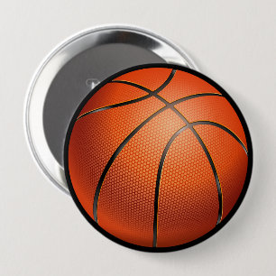 Cool 3D Basketbal Sport Fan Speld voor Spelers Ronde Button 4,0 Cm