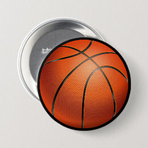 Cool 3D-basketbal sportspeld voor spelers Ronde Button 7,6 Cm