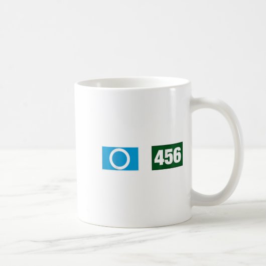 Cool 456 Code Number O Say Yes Illustration Graphi Koffiemok (Rechts)