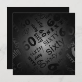 Cool 60e anniversaire de fête Invitation (Devant / Derrière)