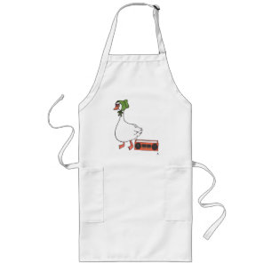 Cool 80s Bonnet Funny Kitchen Goose Cartoon Lang Schort