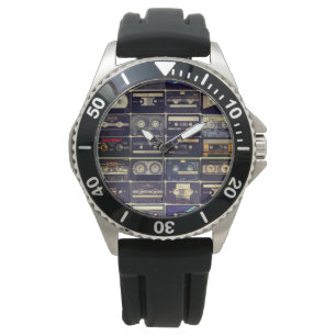 Cool 80s cassette T-Shirt Horloge