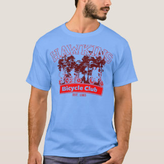 Cool 80s geïnspireerde fietsclub voor fietsers t-shirt