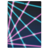 Cool 80s Laser Light Show Background Retro Neon Klembord (Achterkant)