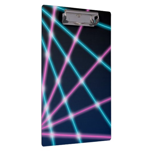 Cool 80s Laser Light Show Background Retro Neon Klembord (Rechts)