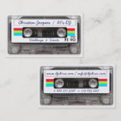 Cool 80s retro muziekcassette grappig visitekaartje (Voorkant / Achterkant)