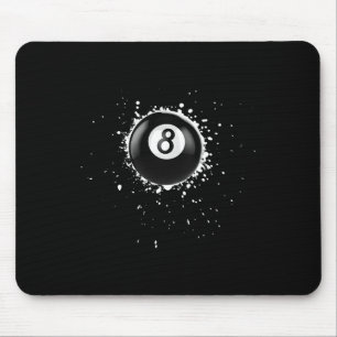 Cool 8-ball Acht Pool Biljart Paint Splatter Ei Muismat