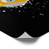 Cool 9-ball Nine Pool Biljart Paint Splatter Bil Poster (Hoek)