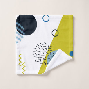Cool, à la mode, moderne, géométrique vert-bleu